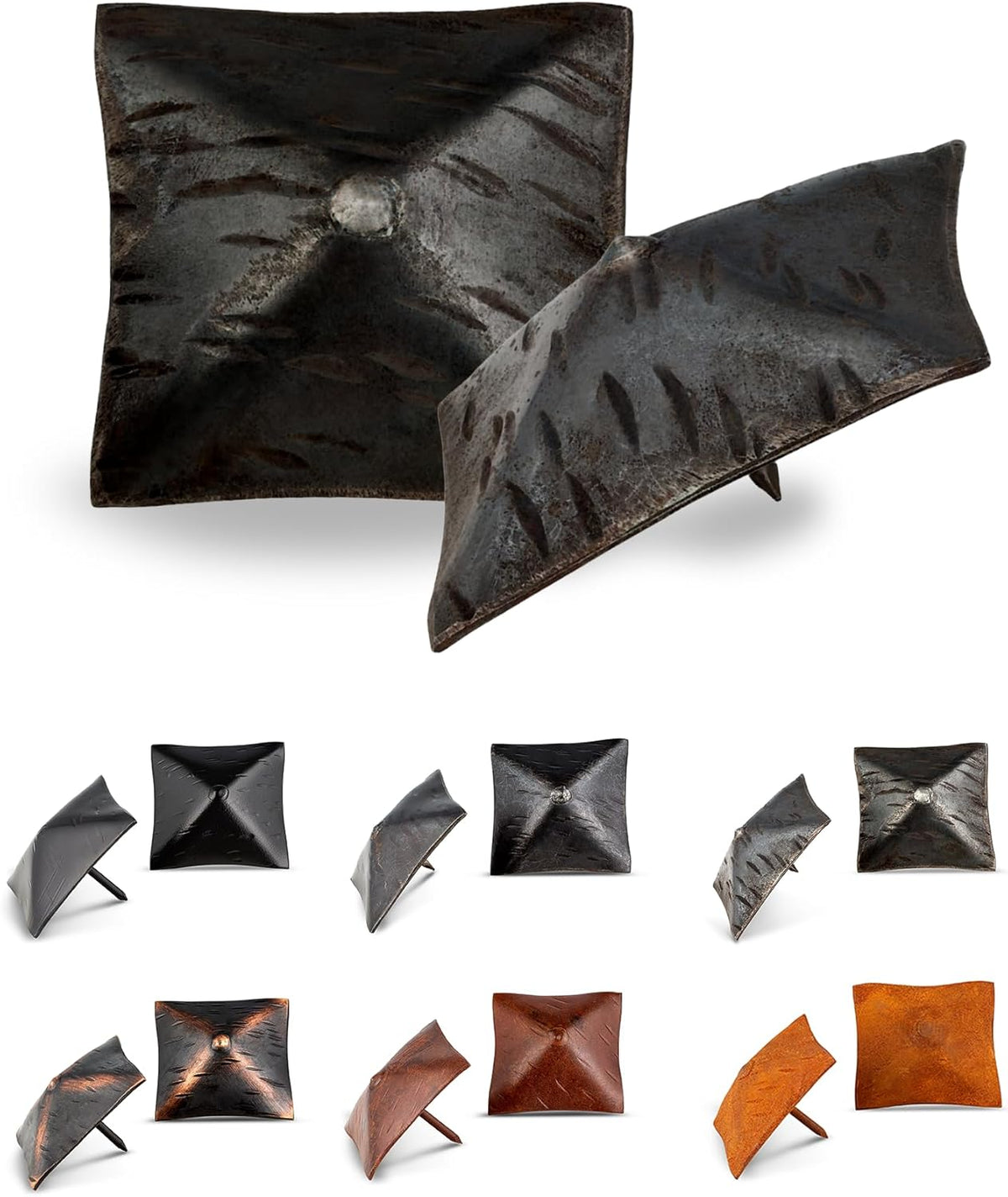 50 Pack 2" Square Head Iron Clavos Decorative Nails – Unfinished – Handmade Rustic Square Fasteners