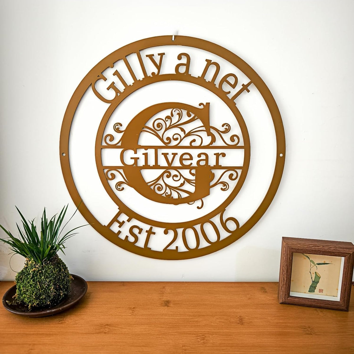 Personalized Metal Sign,Custom Family Name Sign,Last Name Signs,Split Letter Wall Art,Home