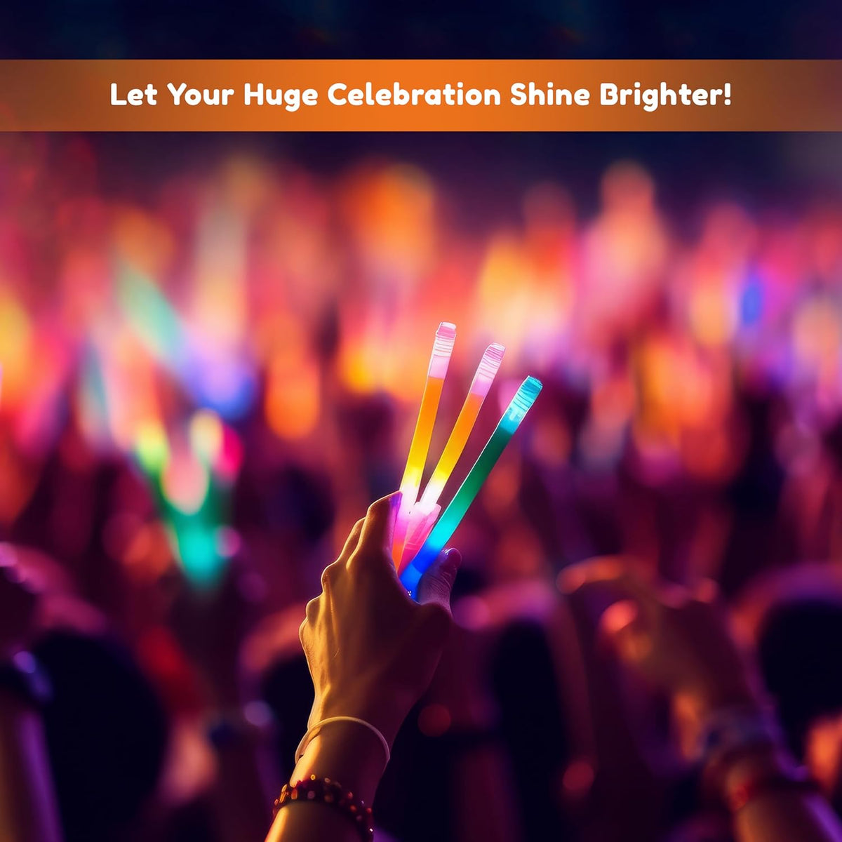 Glow Fever Glow in The Dark Sticks - 100 ct 6" Glow Sticks Bulk Party Pack with End Caps & Lanyards