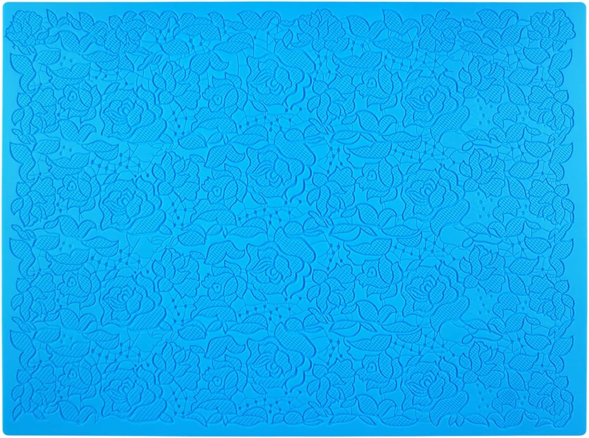 Embossing Lace Fondant Molds, Silicone Cake Fondant Mat, Rose Impression Lace Mold, Multi Circle