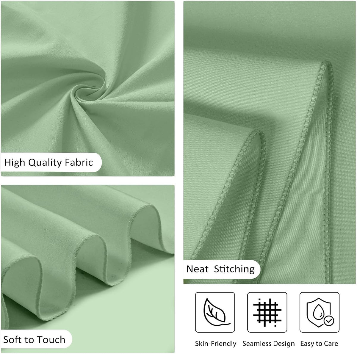 8 Pack Sage Green Round Tablecloth 90 Inch Stain and Wrinkle Resistant Round Sage Green Table Cloth