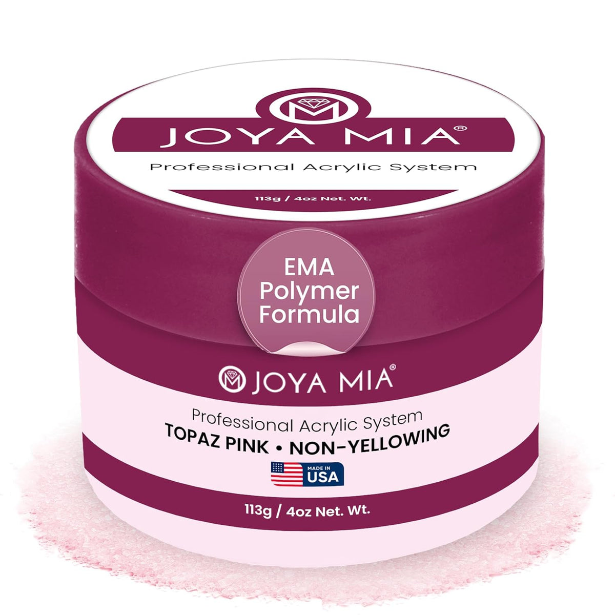 Joya Mia Acrylic Powder for Nails, MMA-Free, Super Adhesion Professional Powder for Flawless &