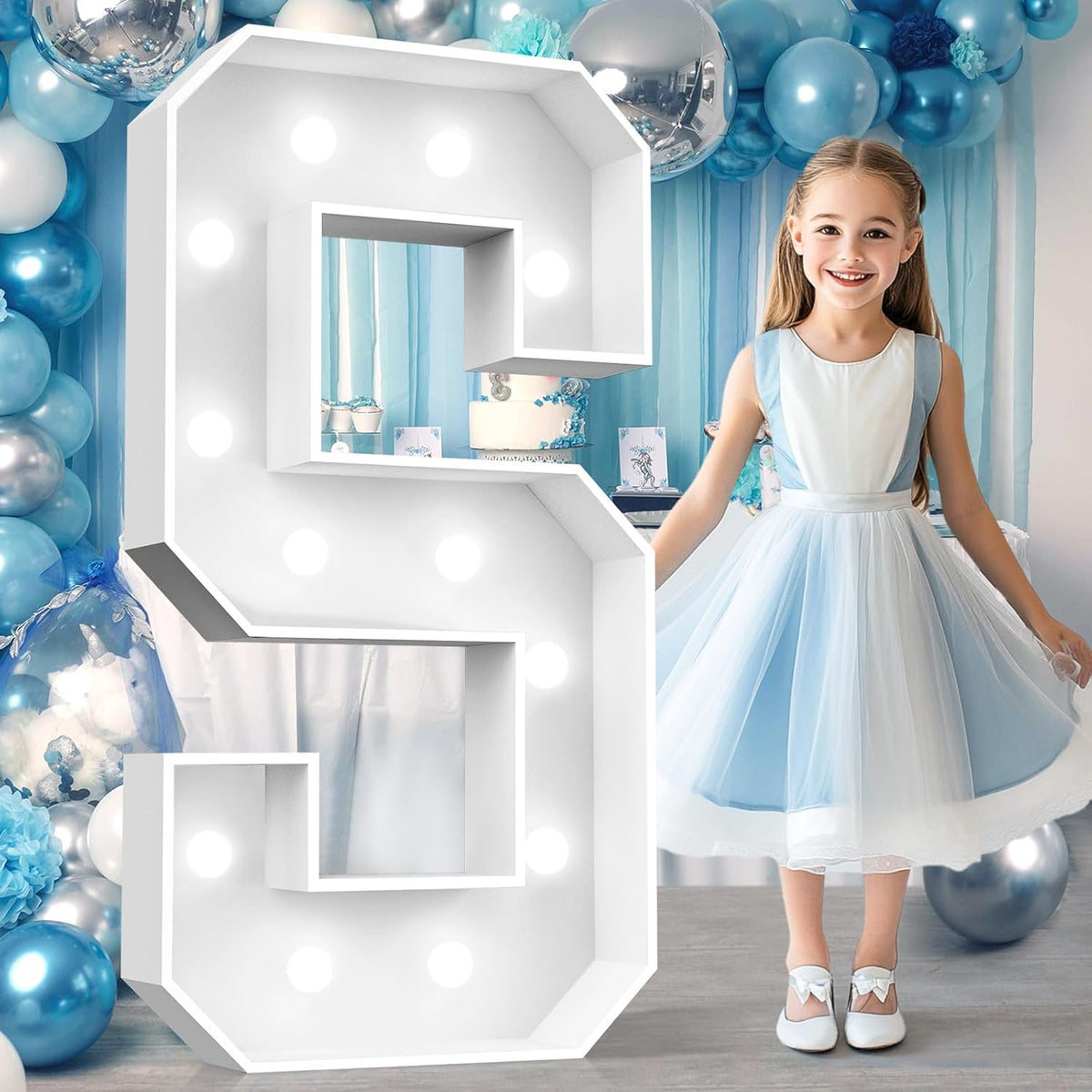Ledido 4FT Marquee Light Up Letters, Cool White Light Up Letters Large Marquee Letter for Party
