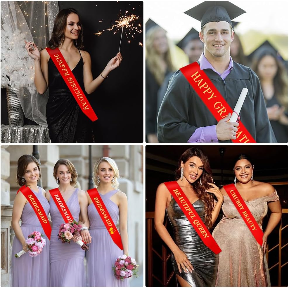 Blank Sash 16 PCS Sashes DIY Satin Sash Chair Sashes Scout Sash President Sash Senior Sash Scout