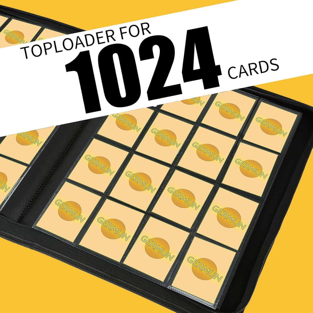 Trading Card Binder 16 Pocket, Foalgo PU Cover Card Binder for 1000+ Cards, Premium Trading Card