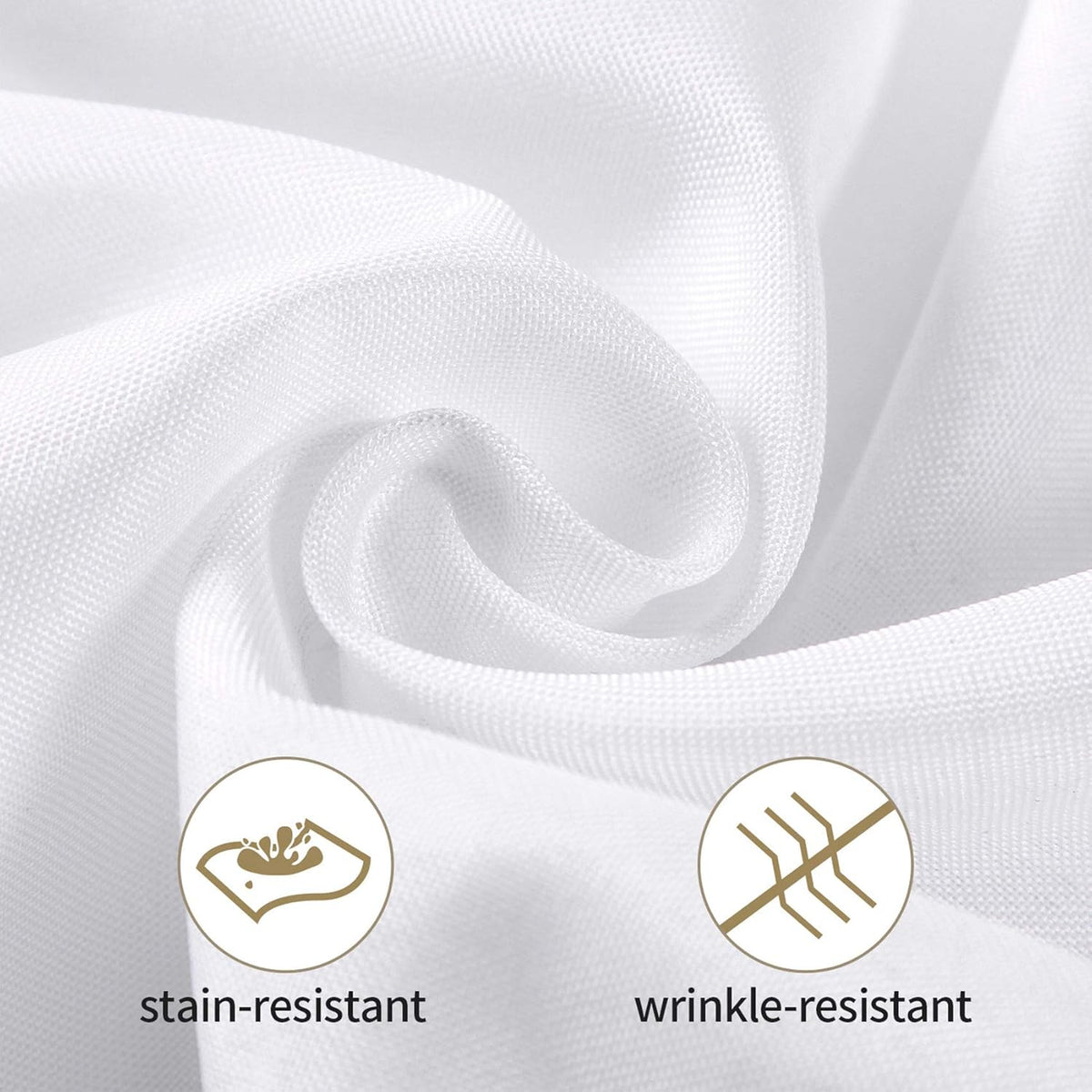Ascoza 2pack 90x156 Inch White Rectangular Tablecloth 8 Feet Table Cloth in Polyester Fabric for