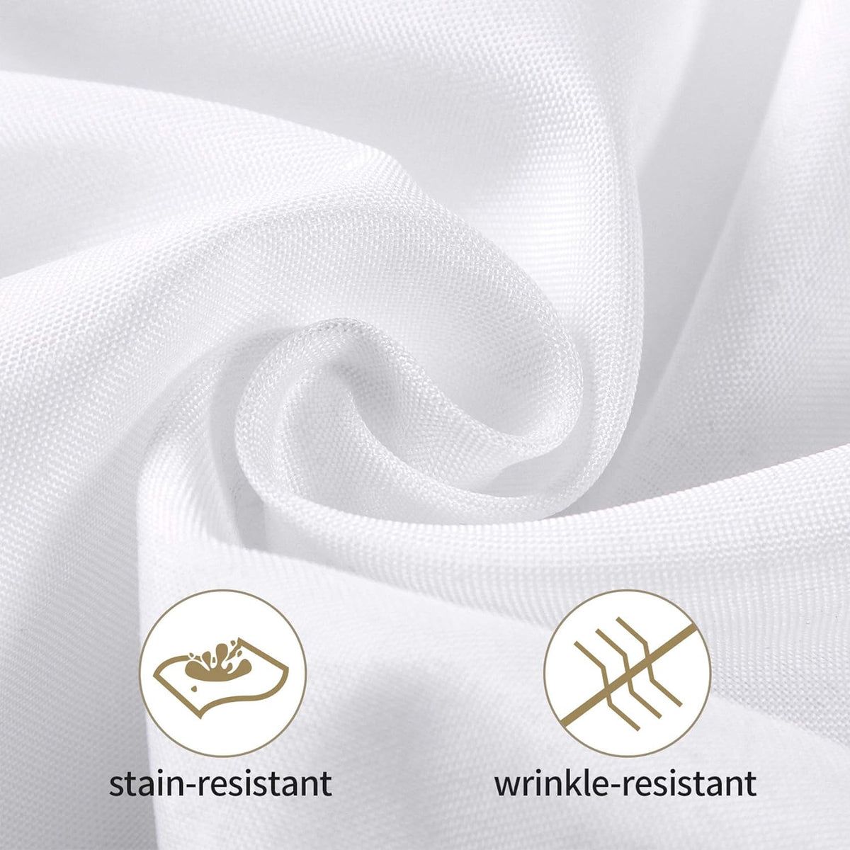 Ascoza 6pack 60x102 Inch White Rectangular Tablecloth 6 Feet Table Cloth in Polyester Fabric for