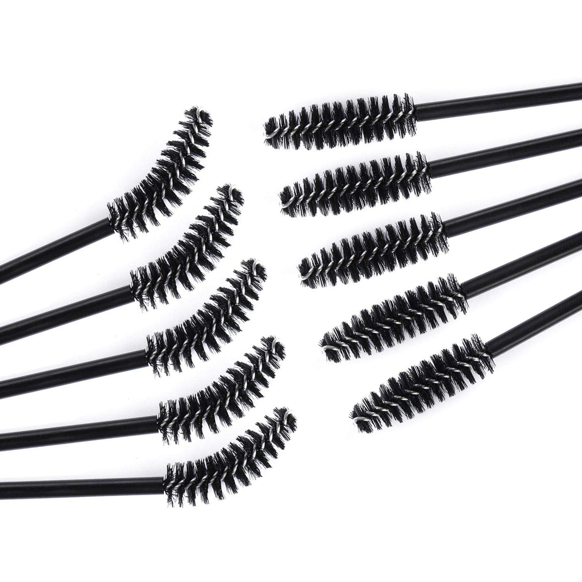 300 Disposable Spoolies Mascara Eyelash Wands Brush for Eyelash Extension Eyebrow and Makeup Color