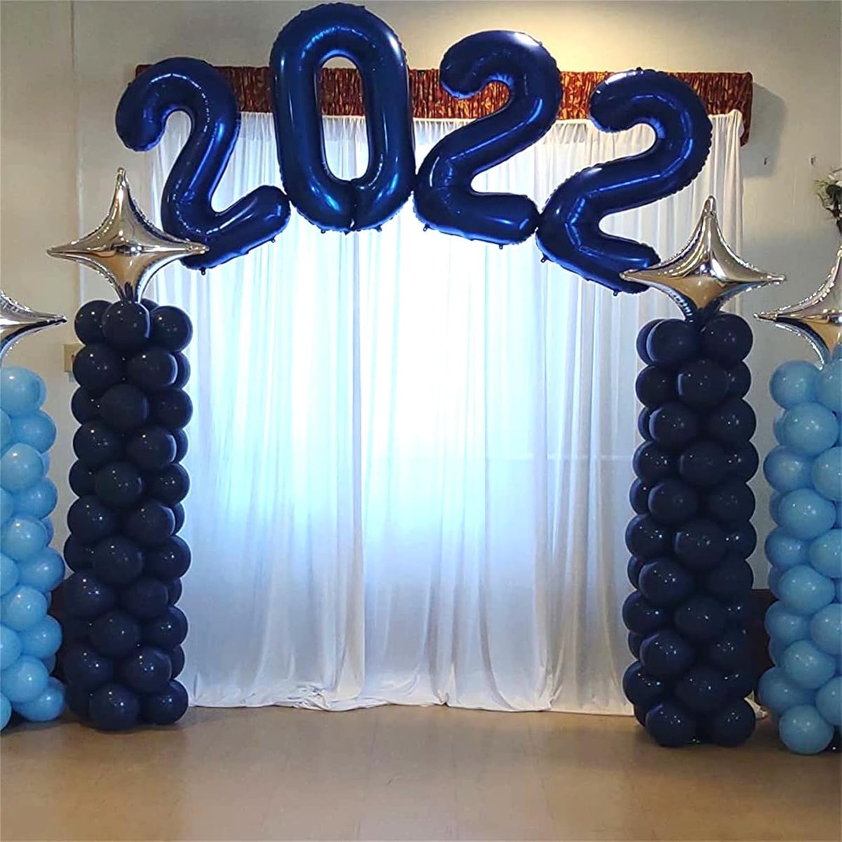 40 Inch Balloon Number 0 Navy Blue, Large Foil Dark Blue Number Balloons Set 0-9, Royal Blue