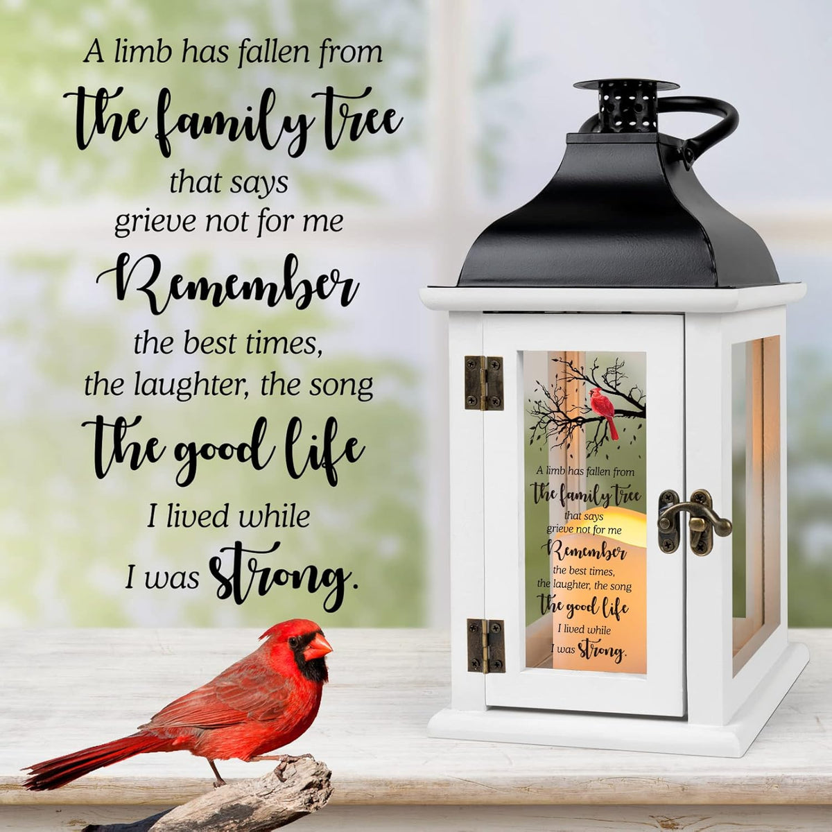 Memorial Lantern - Bereavement Sympathy Gifts for Loss of Loved One - Remembrance Gifts with LED