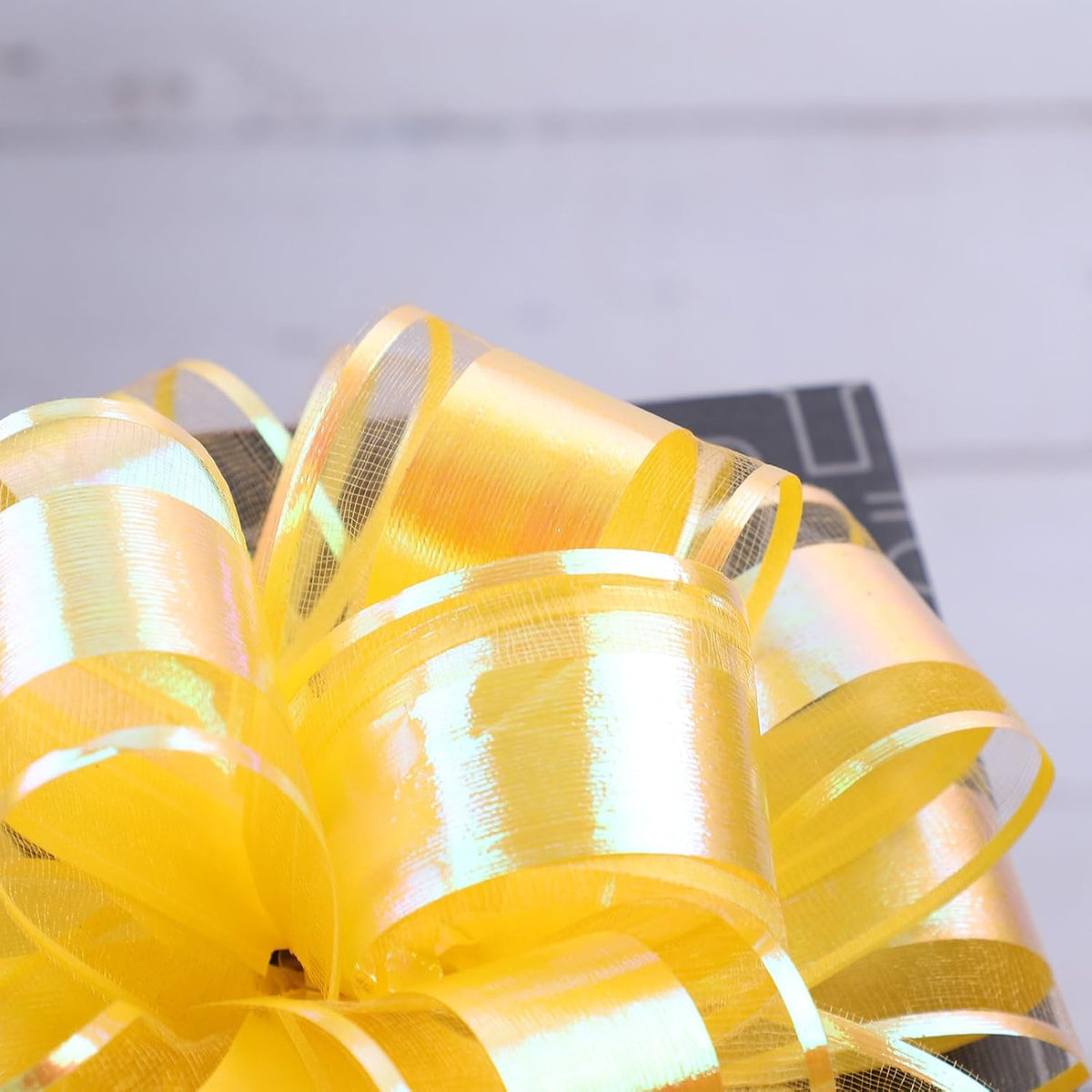 12 Pieces Laser Pull Bows 6 Inch Gift Wrapping Pull Bows with Ribbon for Christmas Presents Wedding