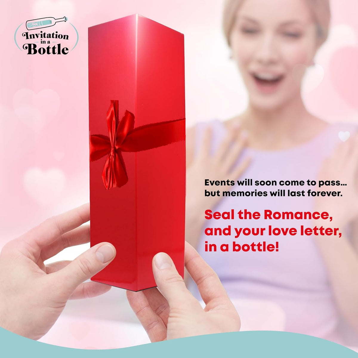Letter in a Bottle - Valentine's Day, Anniversary or Birthday Gift for Girlfriend, Boyfriend