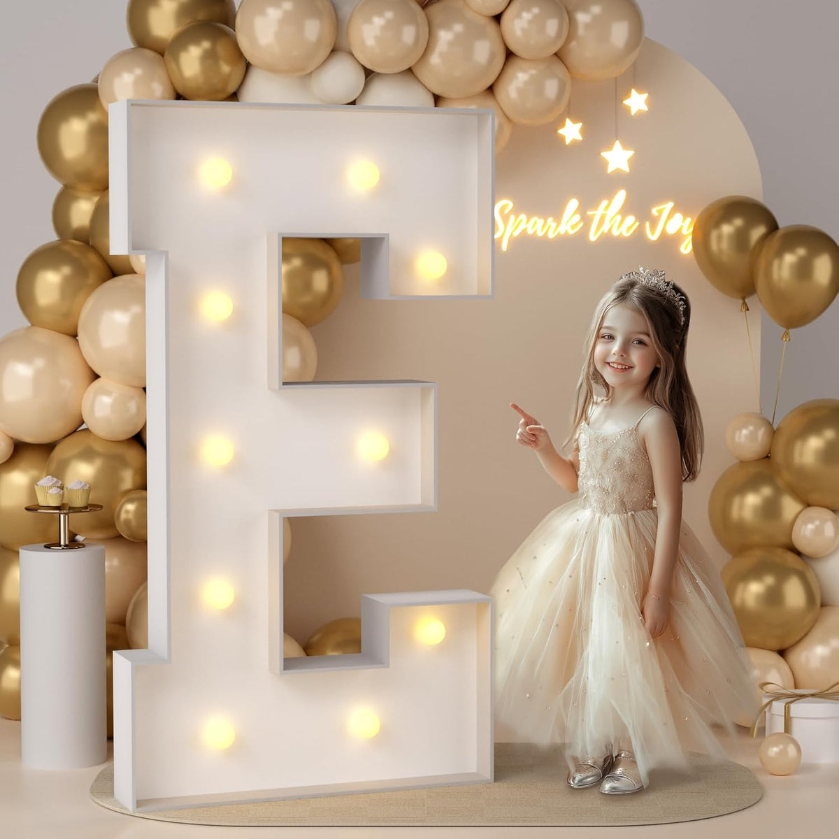 JoyMuse 4FT Marquee Light Up Letters,Large Marquee Letters 4 Feet Tall for Marry Me Proposal