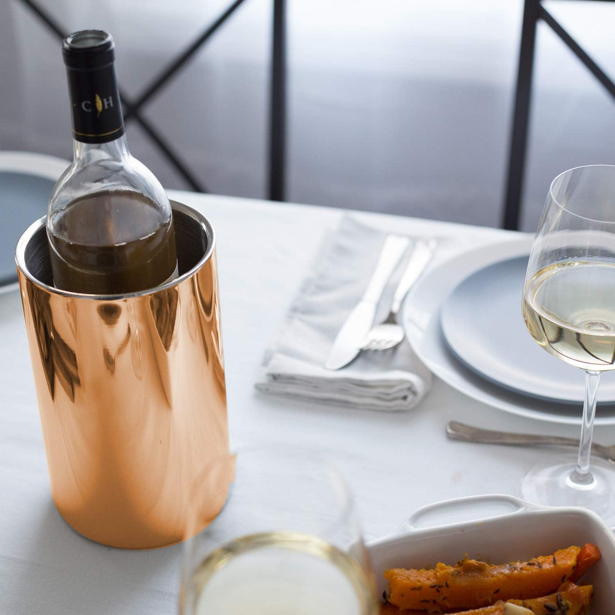Wine Chiller for Bottles (Copper) - Champagne Bucket, Elegant Wine Bottle Chiller and Champagne