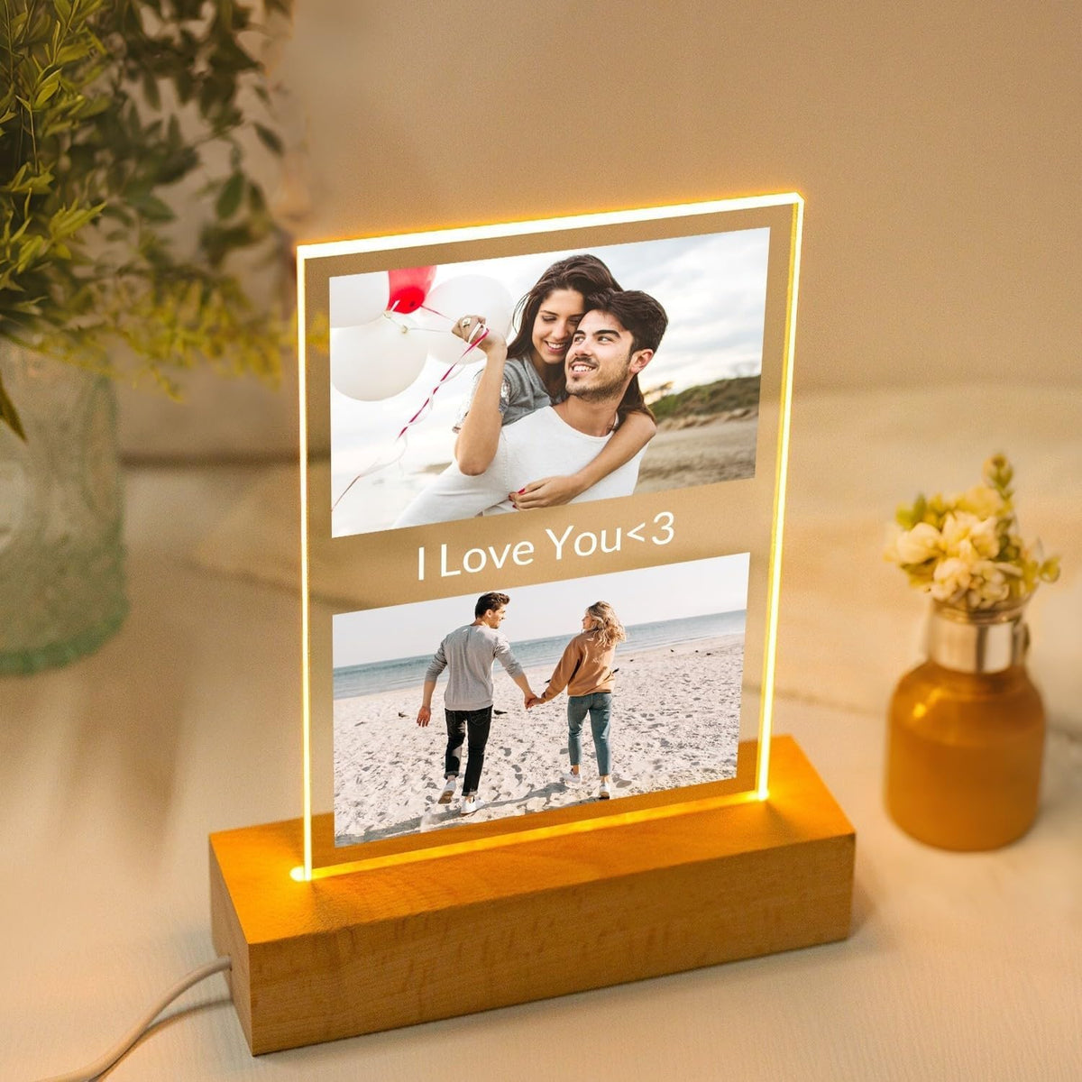 Personalized Anniversary Couple Gifts for Women & Men, Custom Picture Frames with Photo