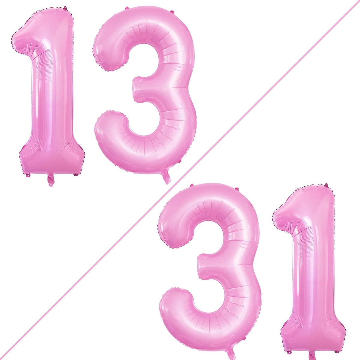 GOER Number 13 Balloons for 13th Birthday Sweet 13 Party Decorations,42 Inch Jumbo Foil Helium 31