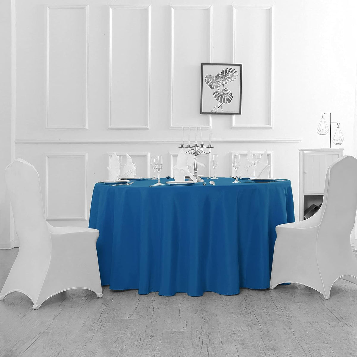 70 inch Round Tablecloth Washable Polyester Table Cloth Decorative Table Cover for Wedding Party