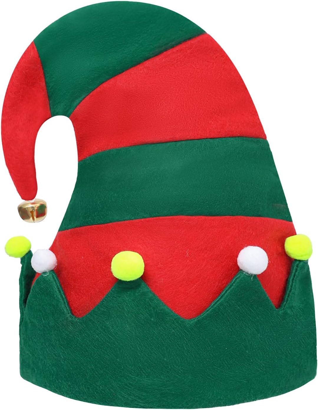 Felt Elf Christmas Hats, Unisex Elf Santa Hats for Adults, Soft Felt Thickened Santa Hat for