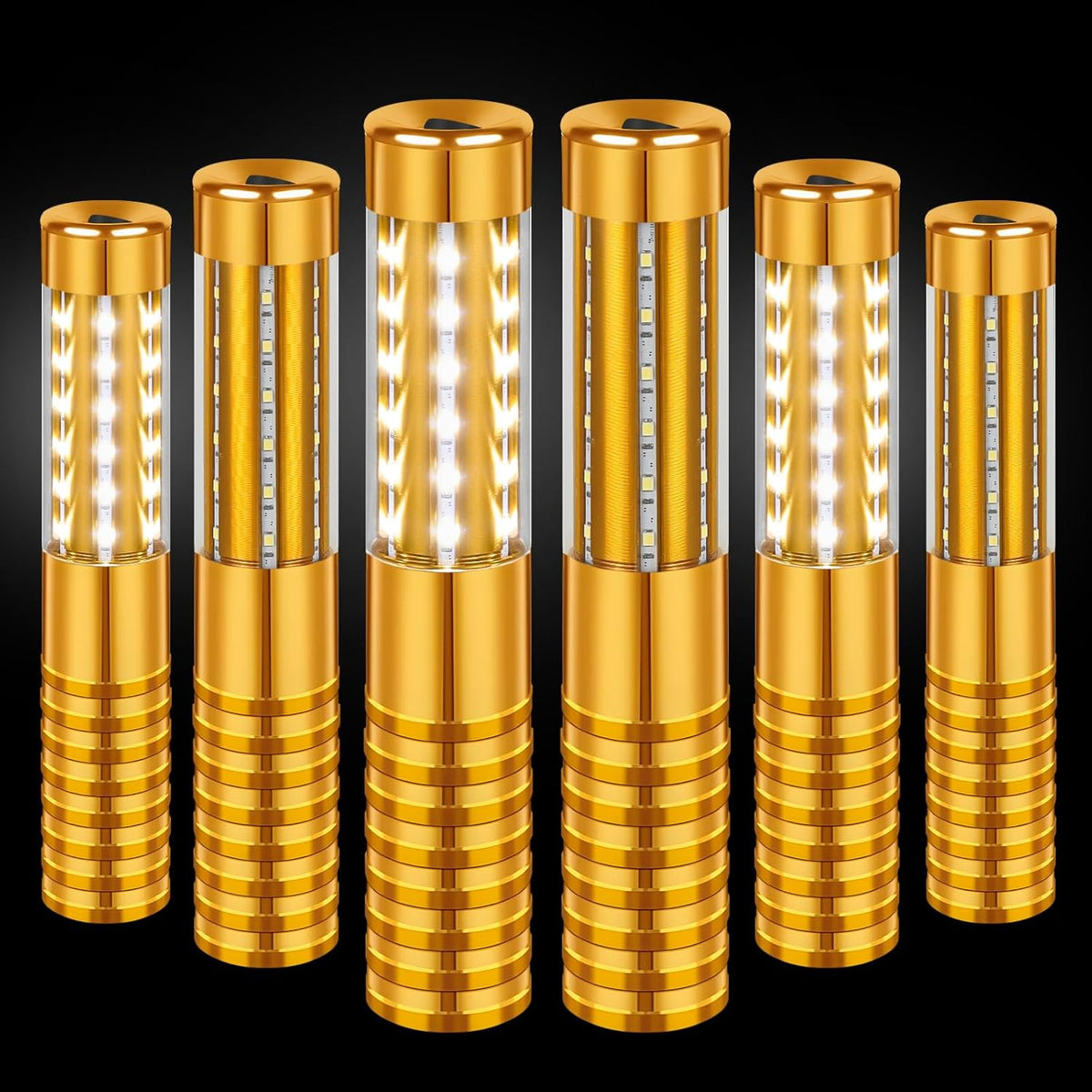 6 Pieces LED Strobe Baton Light Rechargeable Bottle Service Sparklers Stick Reusable Champagne