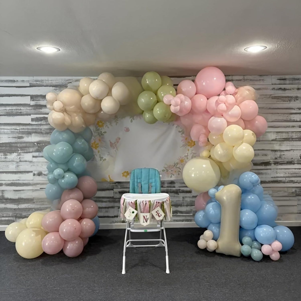 Pink Blue Green Balloons 12inch 60pcs Pale Pink Beige Light Pastel Blue White Sand Dusty Green