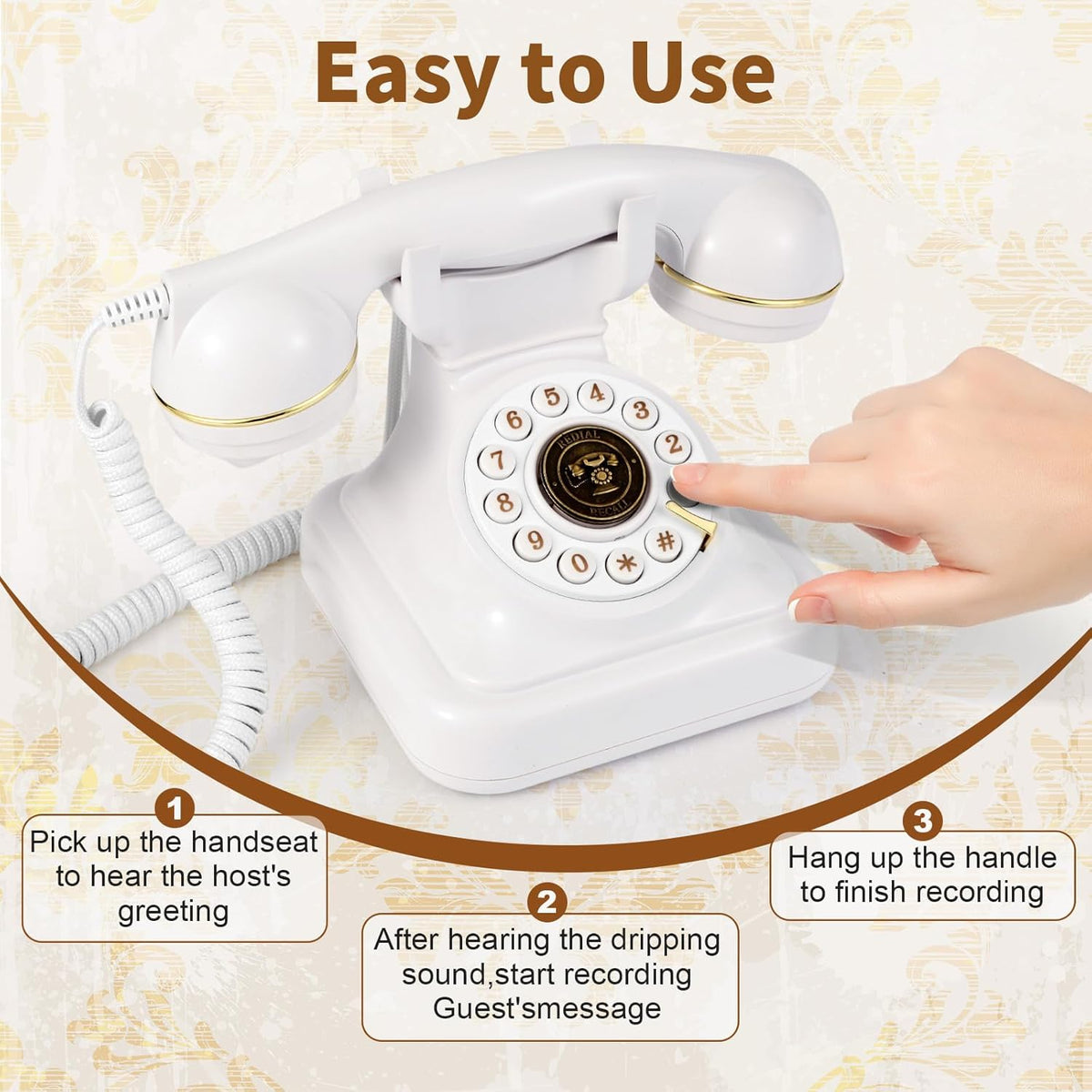 Audio Guest Book Wedding Phone, Audio Guest Book Record Customized Audio Messages Guest Book
