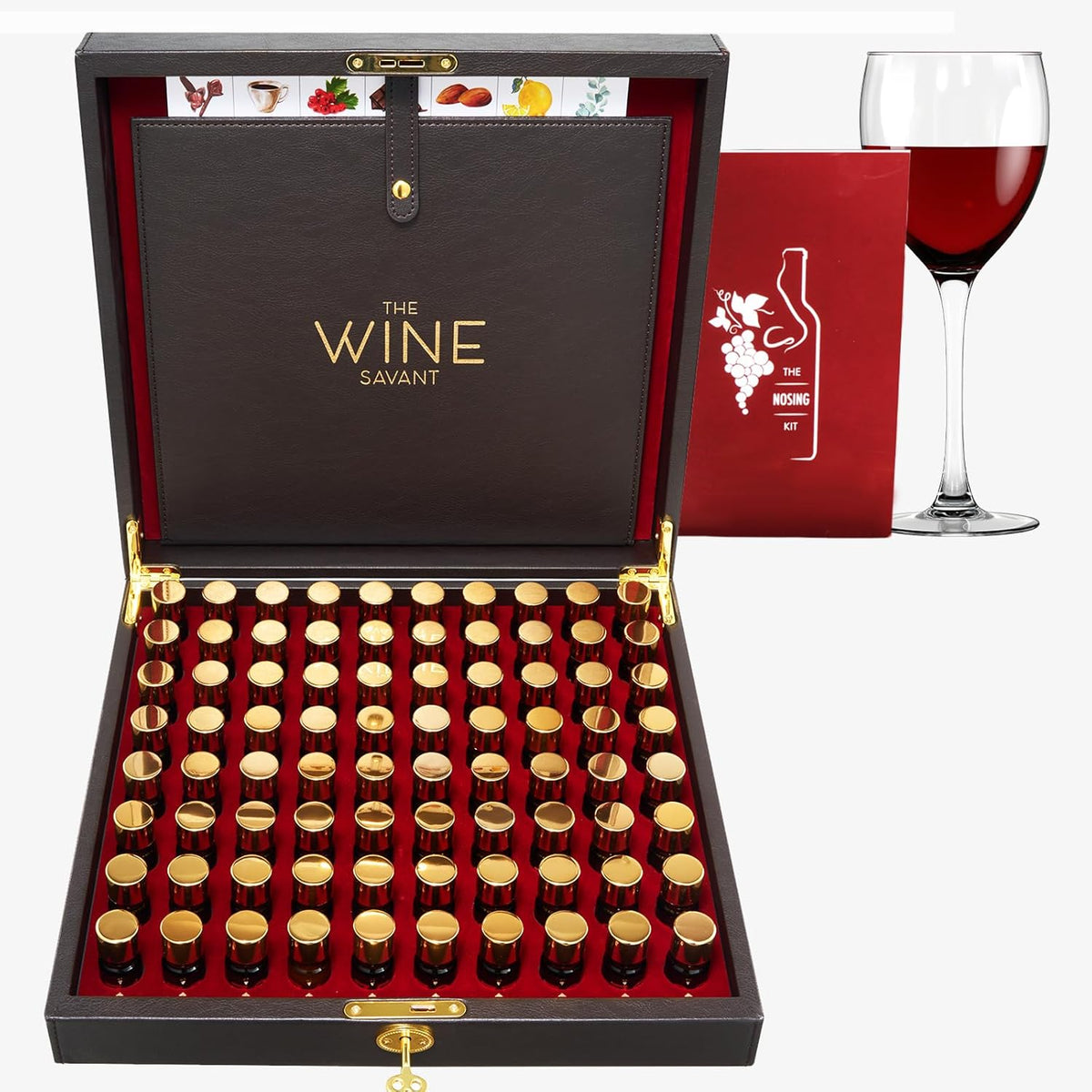 Wine Aroma Kit, Tasting & Smelling Aroma Set For Both White & Red Wines, 80 Aromas, Training