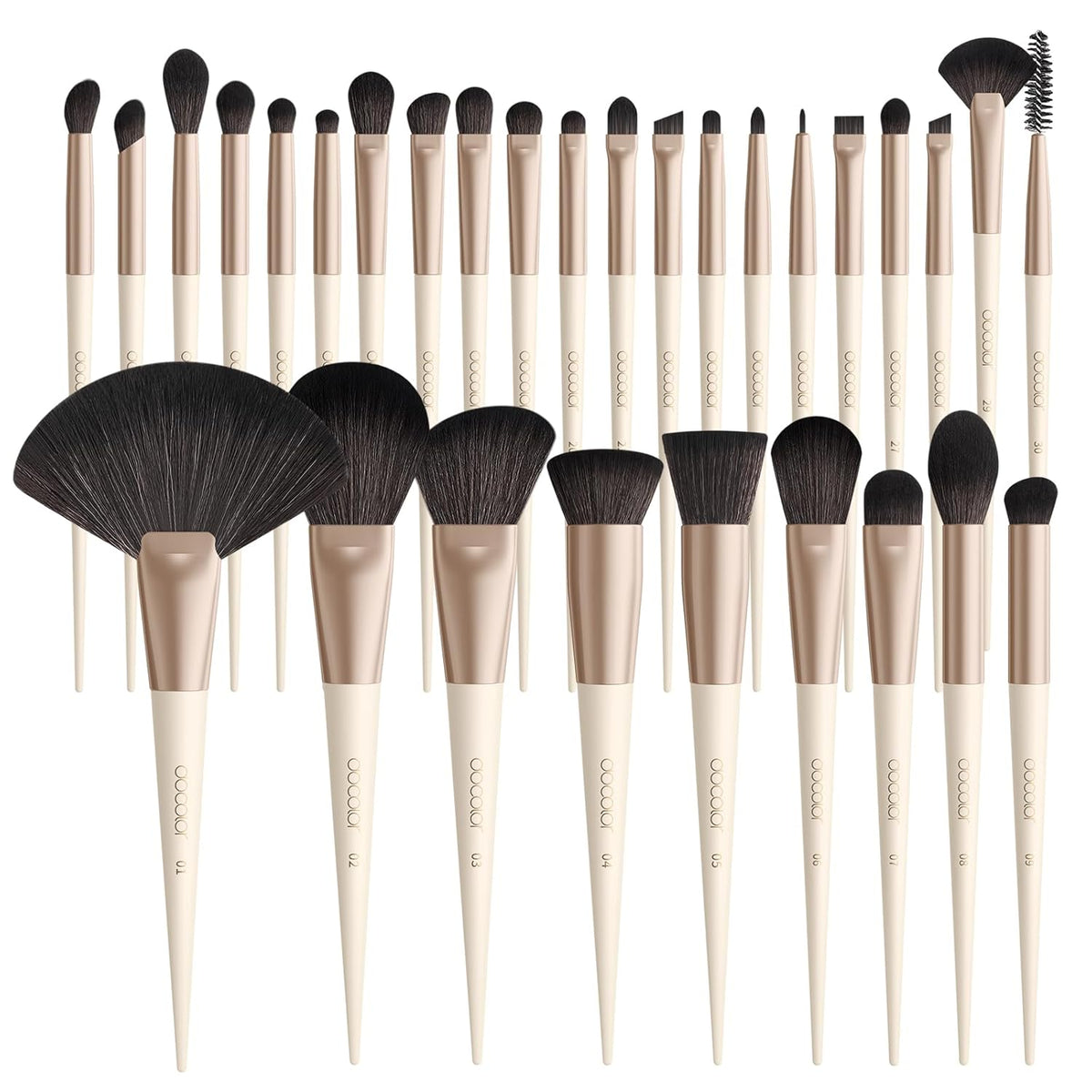 docolor Makeup Brushes Professional 30Pcs Make up Brushes Set Premium Synthetic Kabuki Foundation