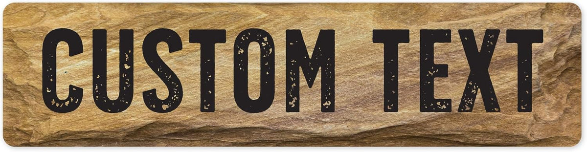 Custom Sign, Custom Street Sign, 11 Font Colors, 13 Font Styles, 4 Hole Options, 22 Sizes, 6x24