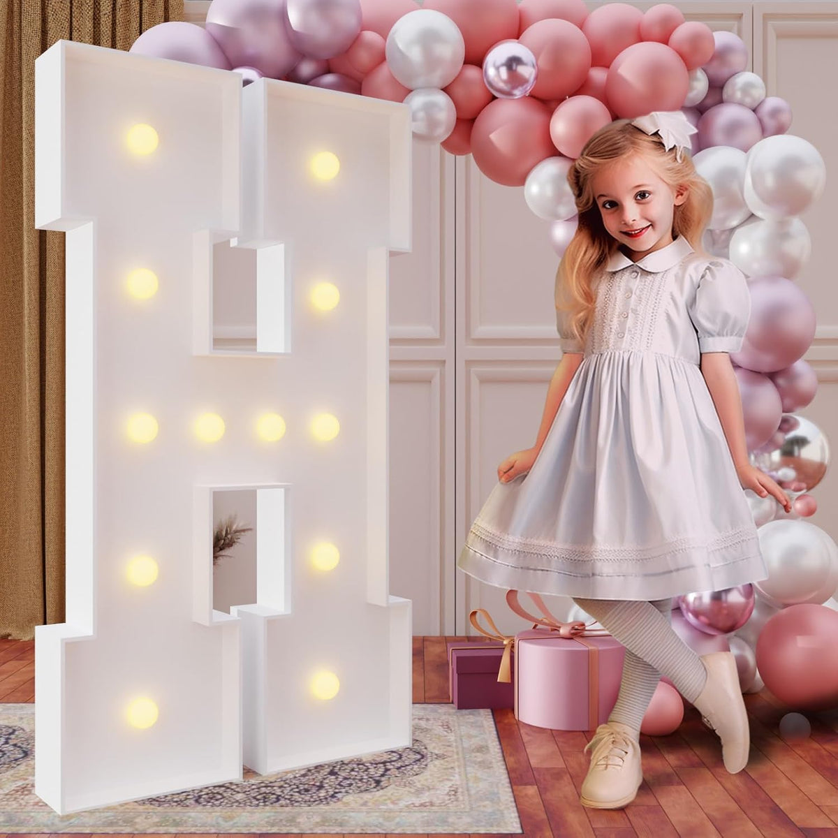 imprsv 4FT Marquee Light Up Letters for Birthday Party Decorations Large Marquee Letters for