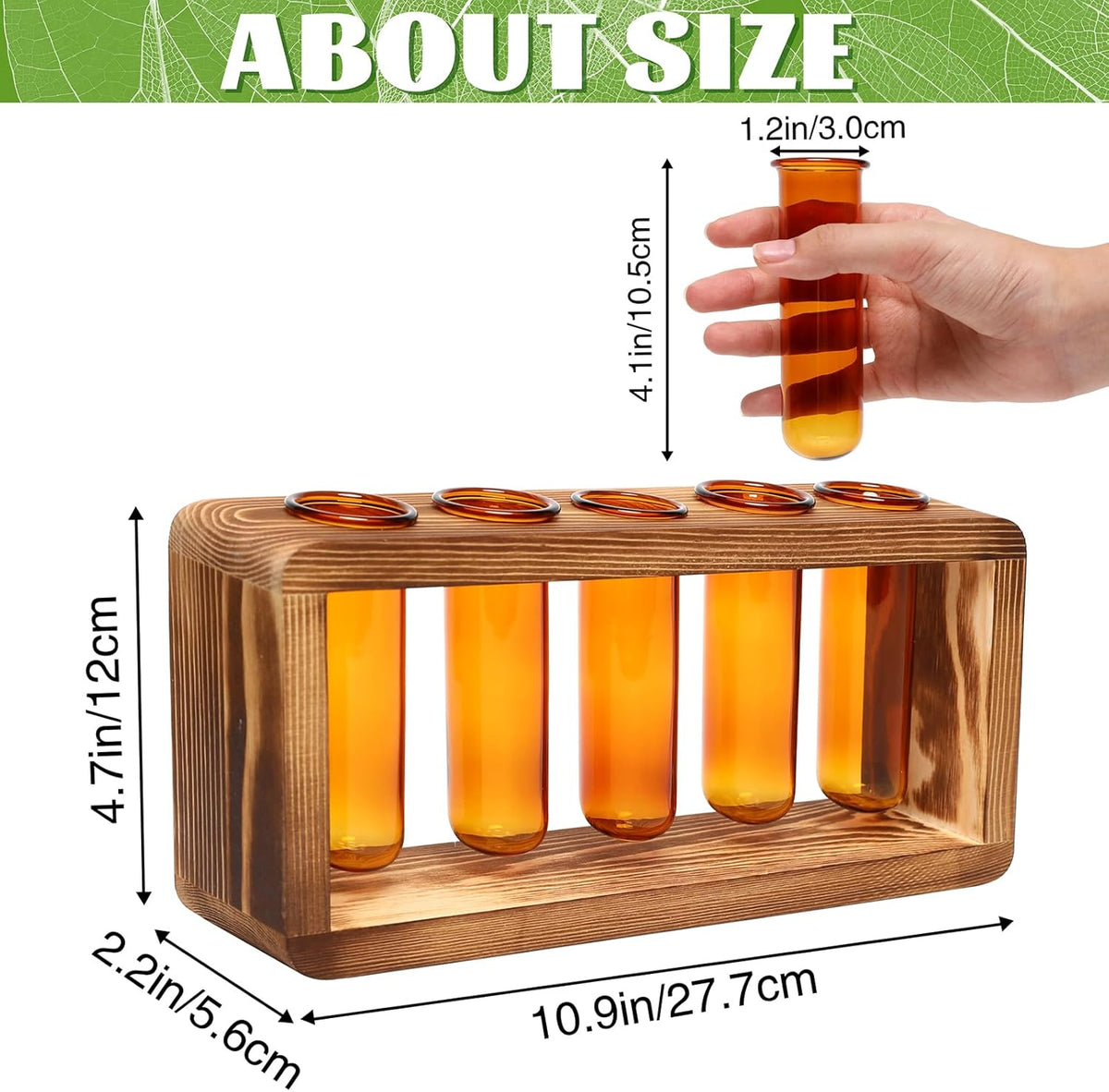 Glass Plant Propagation Station with 5 Test Tubes Colorful Planter Vase Birthday Gifts for Women in