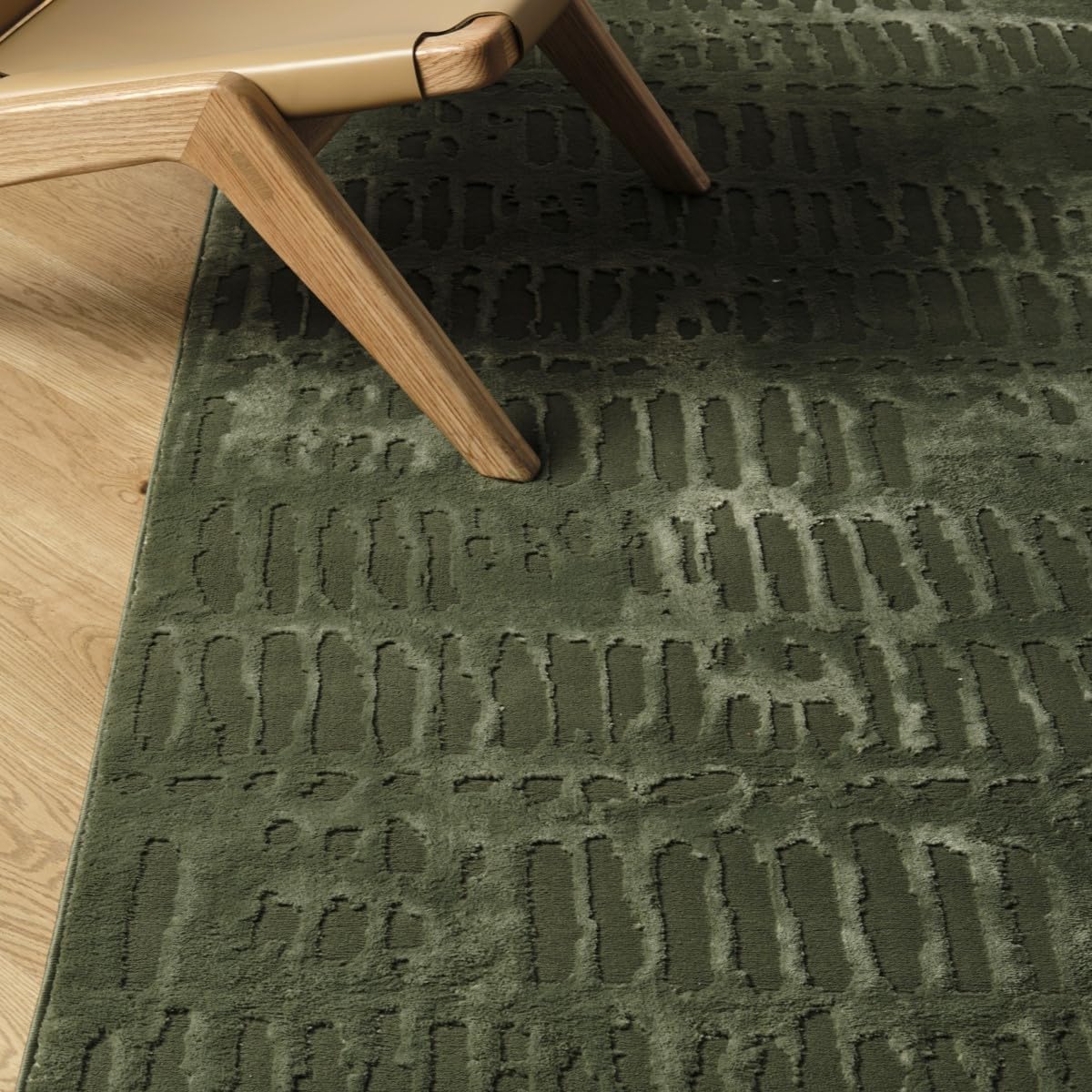Revival Rugs Shell 5'3"x7'10" Washable Area Rug for Living Room Bedroom - 100% Recycled Oeko-TEX