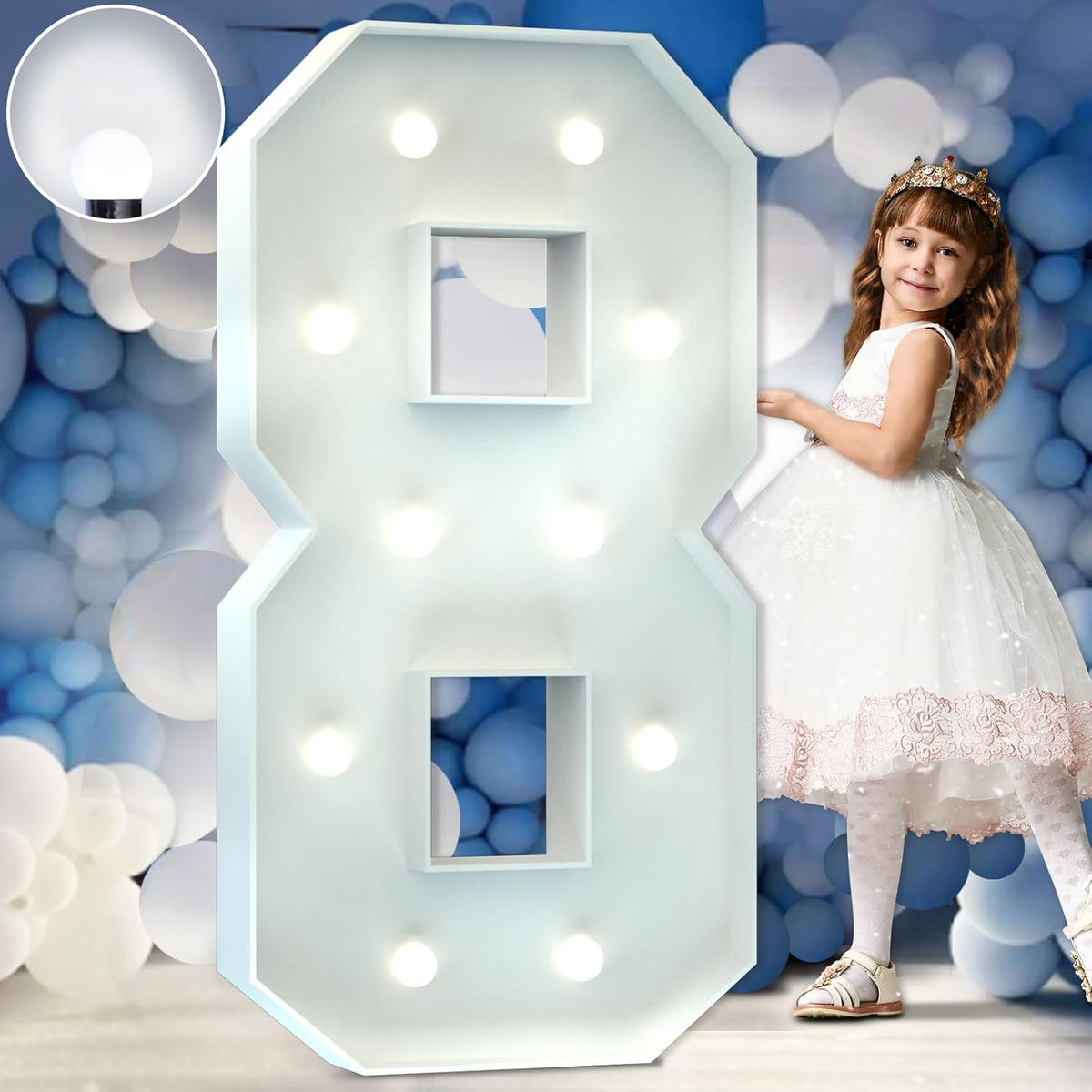 Marquee Numbers 4 Feet Tall Big Light Up Numbers 8th 18th 80th Happy Birthday Decorations Girl Boy