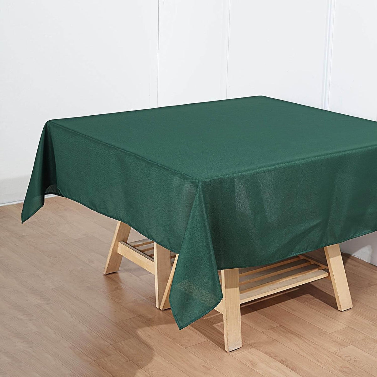 Efavormart 70" Square Linens Hunter Emerald Green Wholesale Linens Polyester Square Linen