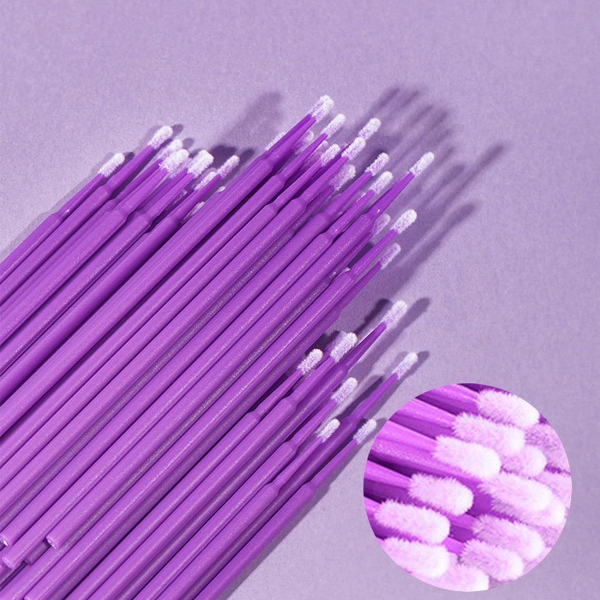 600PCS Microswabs for Eyelash Extensions，Micro Applicators Brush for Cleaning and Applying Make-up