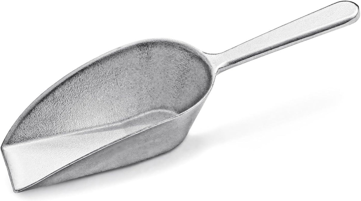 New Star Foodservice 34684 One-Piece Cast Aluminum Flat Bottom Bar Ice Flour Utility Scoop