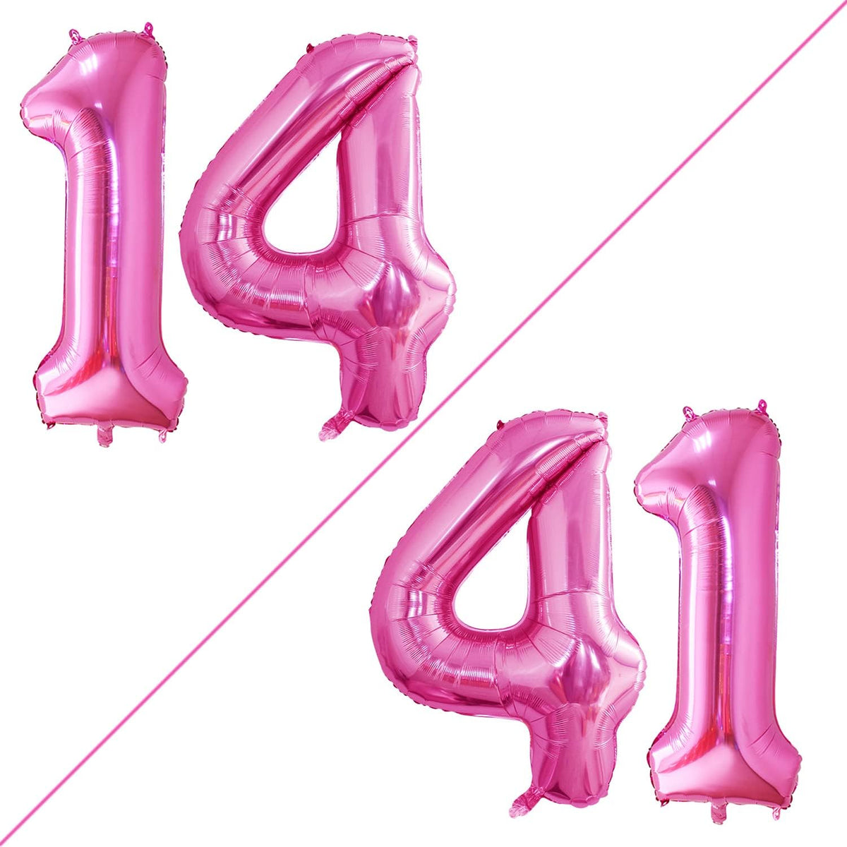GOER Number 14 Balloons for 14th Birthday Sweet 14 Party Decorations,42 Inch Jumbo Foil Helium 41