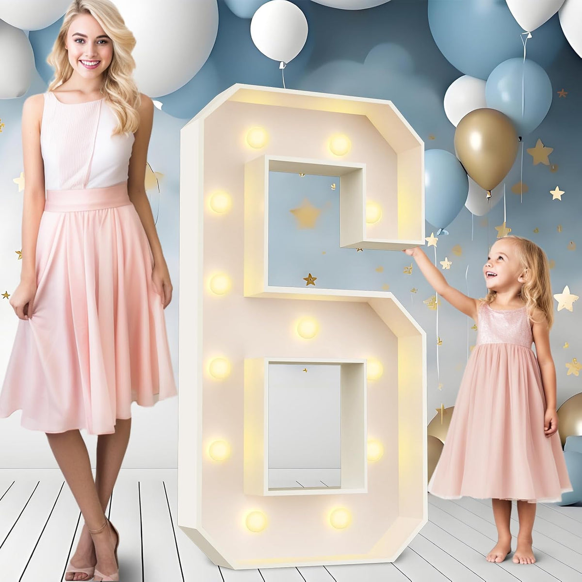 Ledido 4FT Marquee Light Up Numbers Large Light Up Letters for Party Decoration, Marquee Numbers