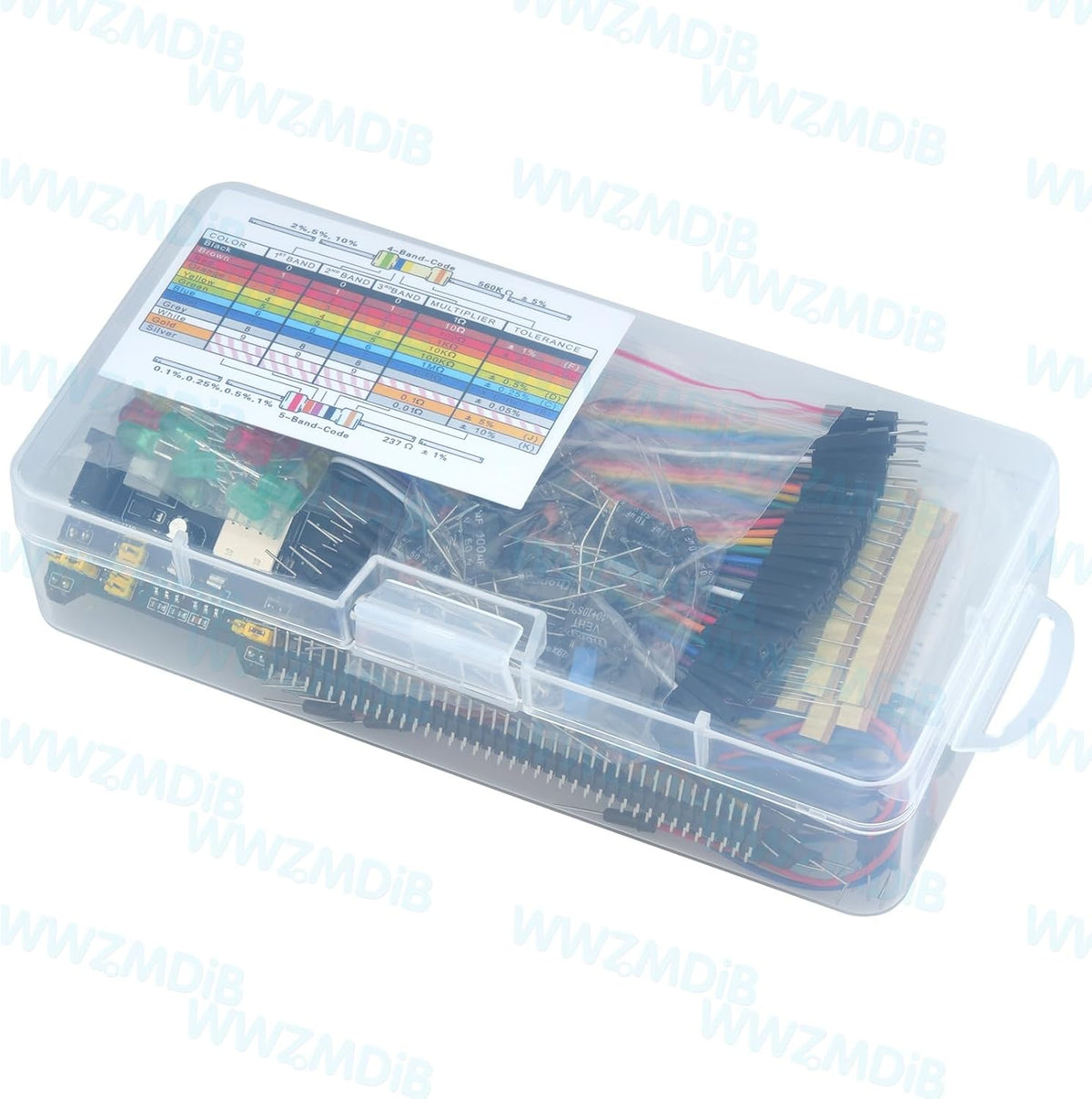 WWZMDiB 438 Pcs Electronics Breadboard Kit Beginner Starter Kit Compatible with