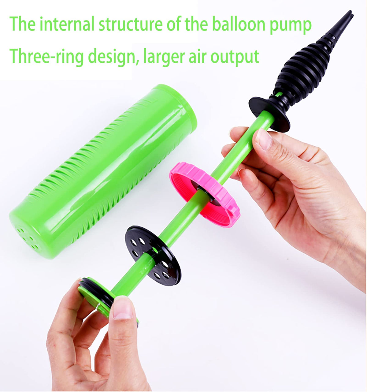 ouyili Balloon Pump Handheld Two-Way Dual Action - Hand Blower Air Pumper for Balloons - Ballon