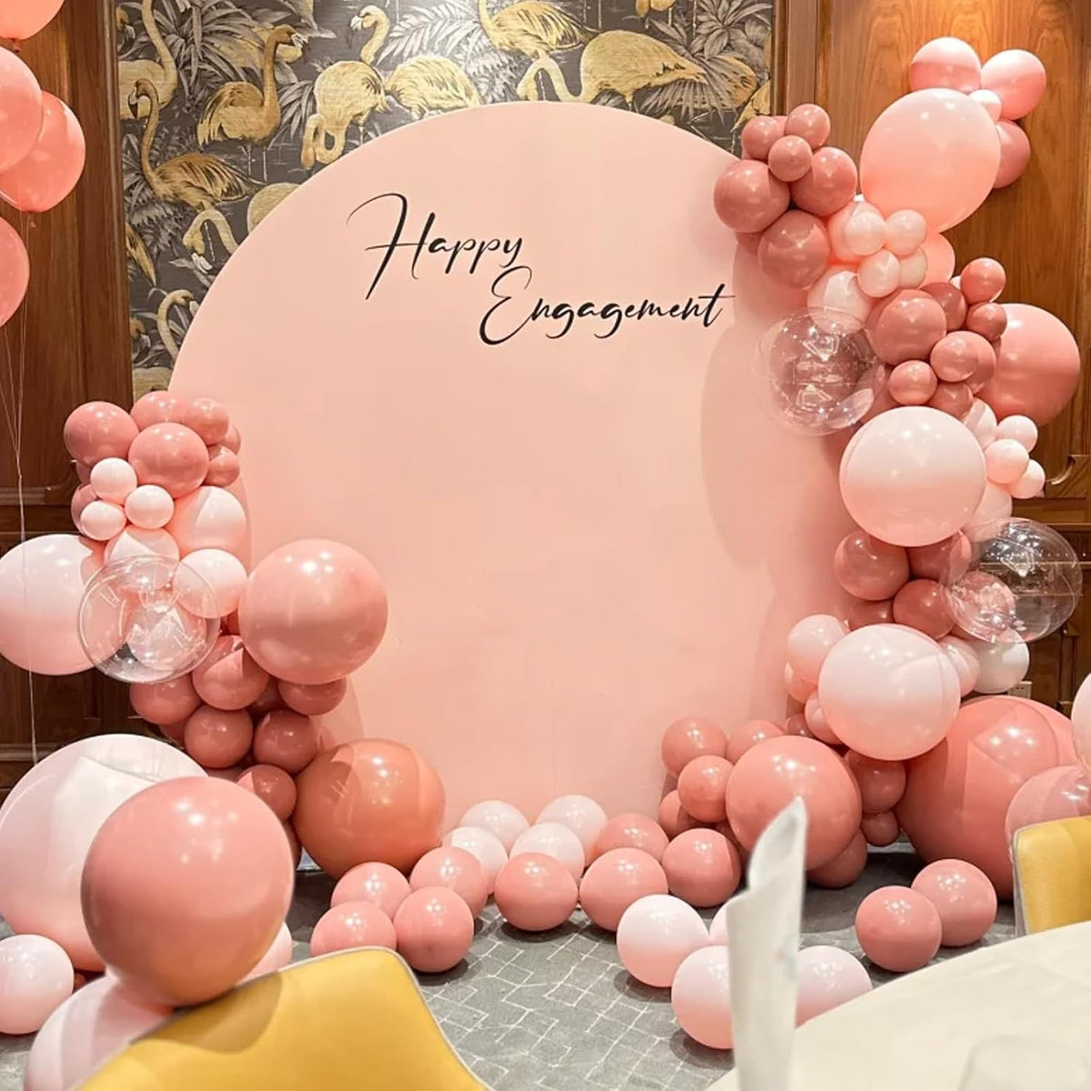 90pack Retro Pink Balloons Different Size 18/12/10/5 Inch Pink Balloon Garland Arch Kit for