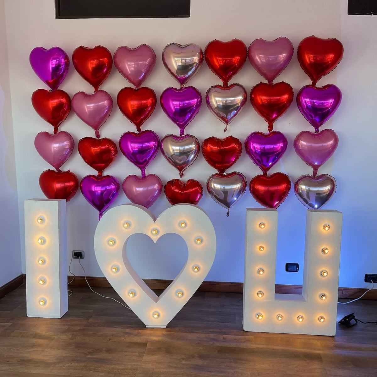 Red Heart Shaped balloons Pack of 12,18 Inch Hot Pink Love Valentine Balloons Pink Heart Romantic