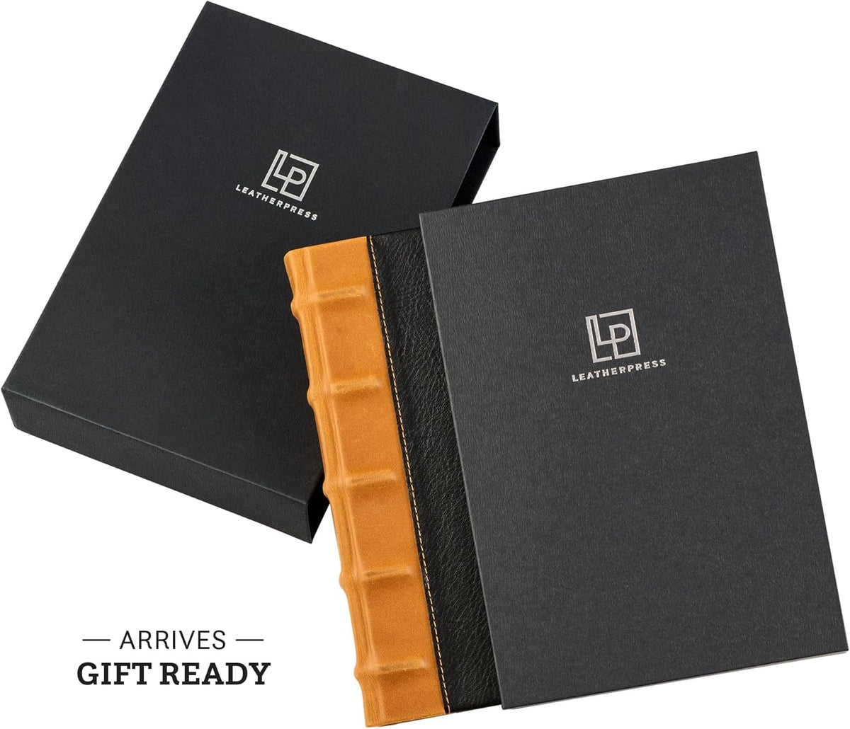 Luxury Leather Journal - Elegant Gift for Men & Women | Full-Grain Leather Notebook with Numbered