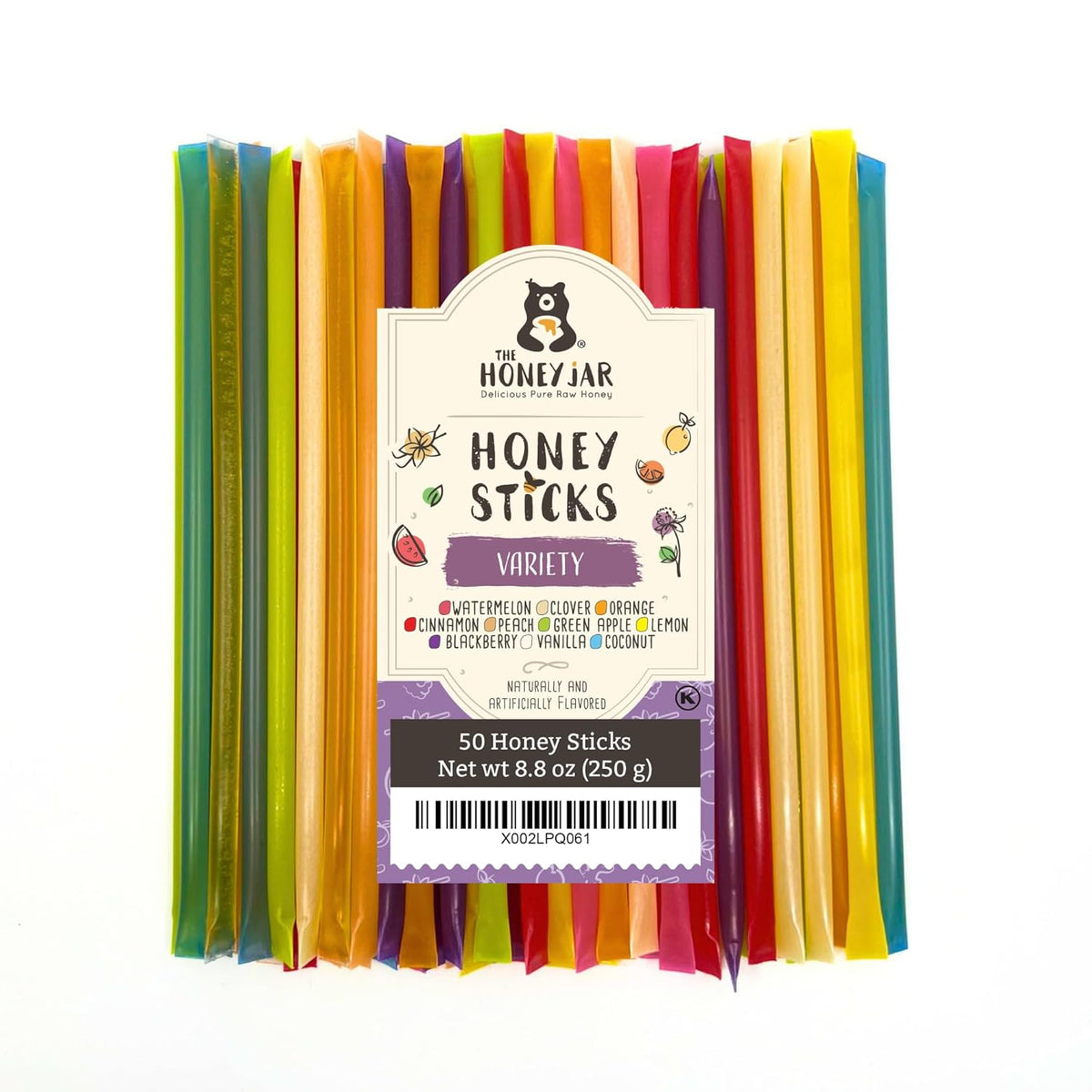 The Honey Jar Variety Pack Honey Sticks - Pure Honey Straws For Tea, Coffee, or a Healthy Treat