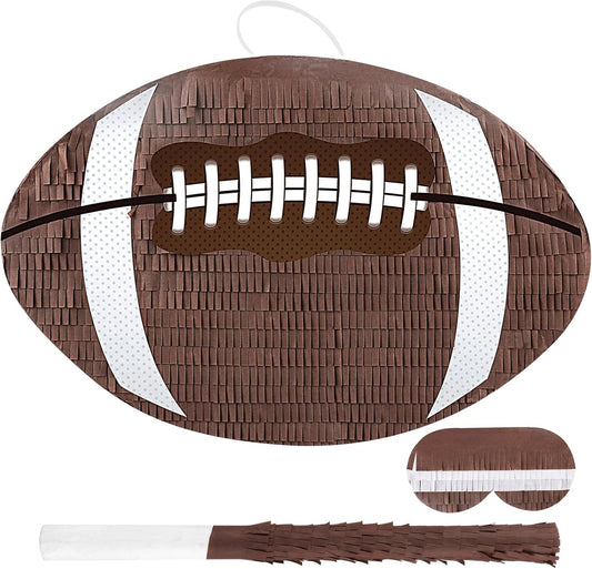 Football Pinata with Pinata Stick & Hanging Football Party Decorations Footballs Games for Boys