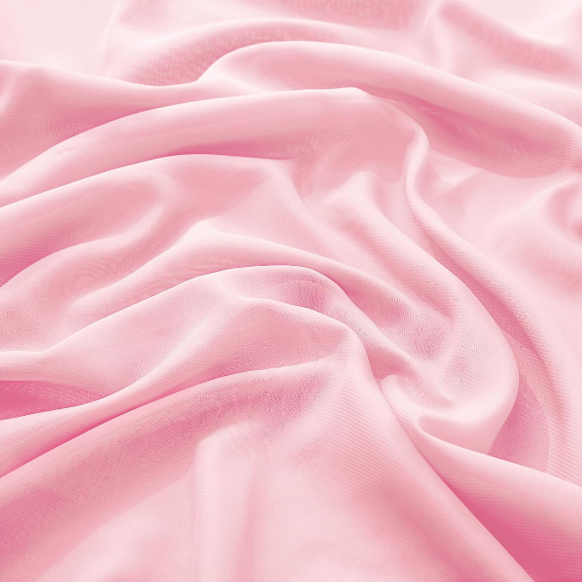 VACVELT Wedding Arch Draping Fabric Blush Pink Chiffon, 1 Panel Sheer Drapes 30 Inch x 20ft Chiffon