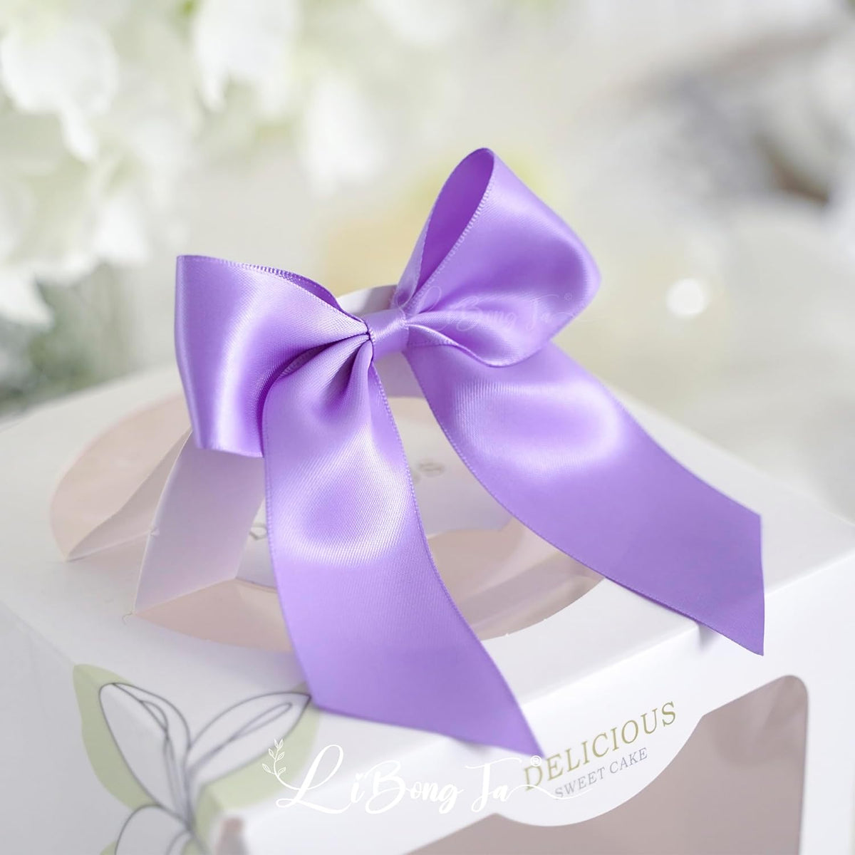 4.5" Satin Ribbon Light Purple Bows for Gift Wrapping, Twist Tie Bows, Cute Bows for Crafts, Party