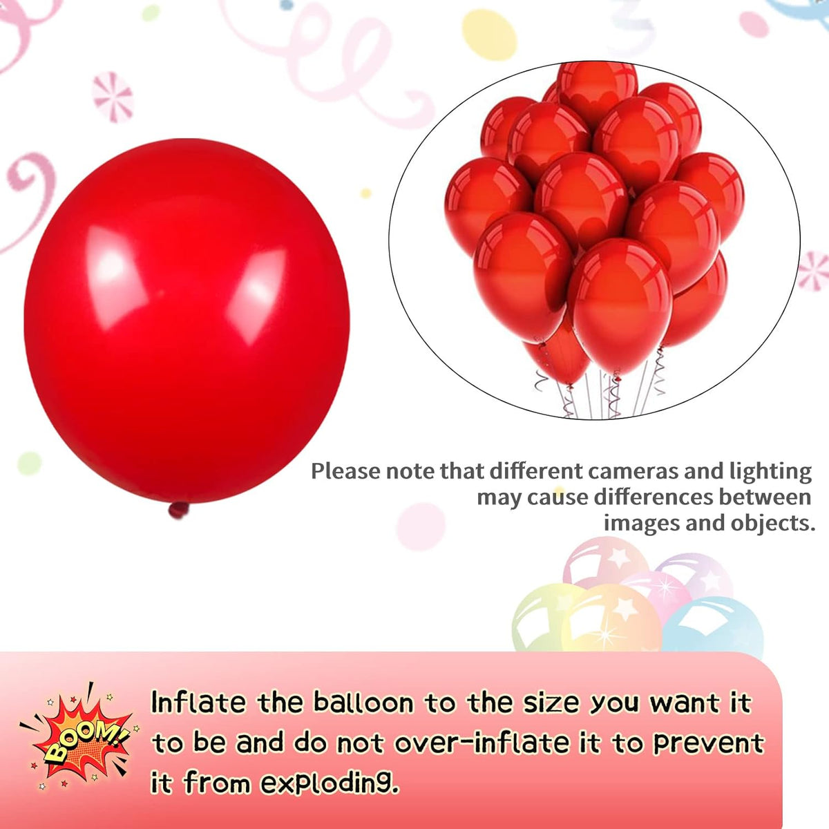 KAWKALSH Red Balloon Arch Kit 111Pcs 18 12 5 Inch Latex Party Balloons Garland for Birthday Baby