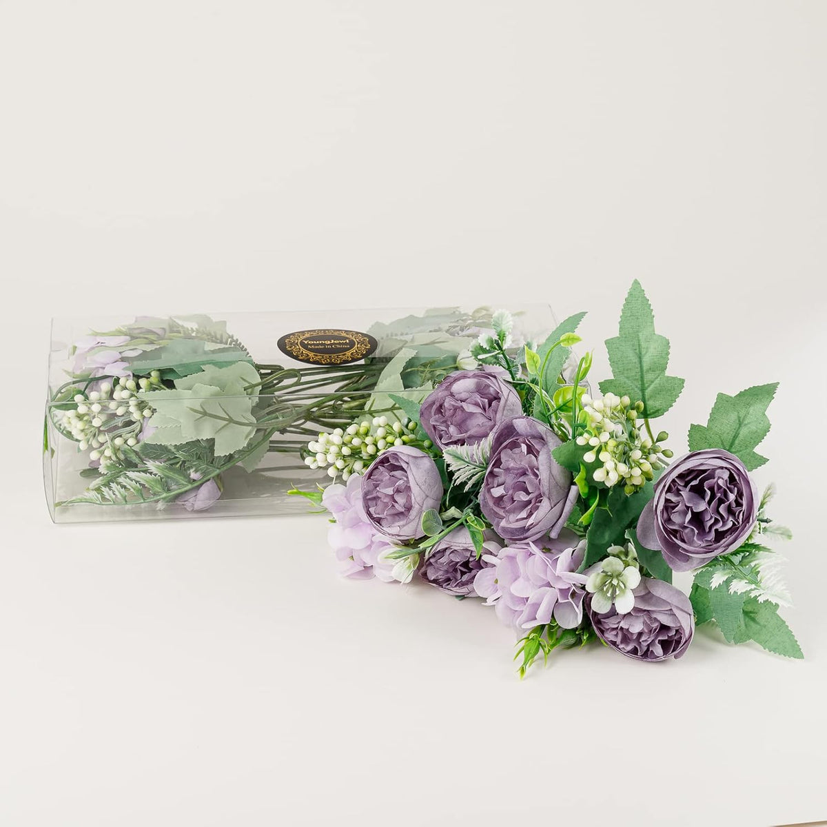 Artificial Flowers Fake Peony Silk Mini Plastic Bridal Flowers for DIY Wedding Bouquets Home