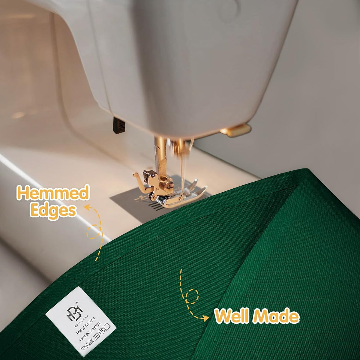 BRILLMAX 10 Pack Hunter Green Round Tablecloths 90 Inch - Circle Bulk Linen Polyester Fabric