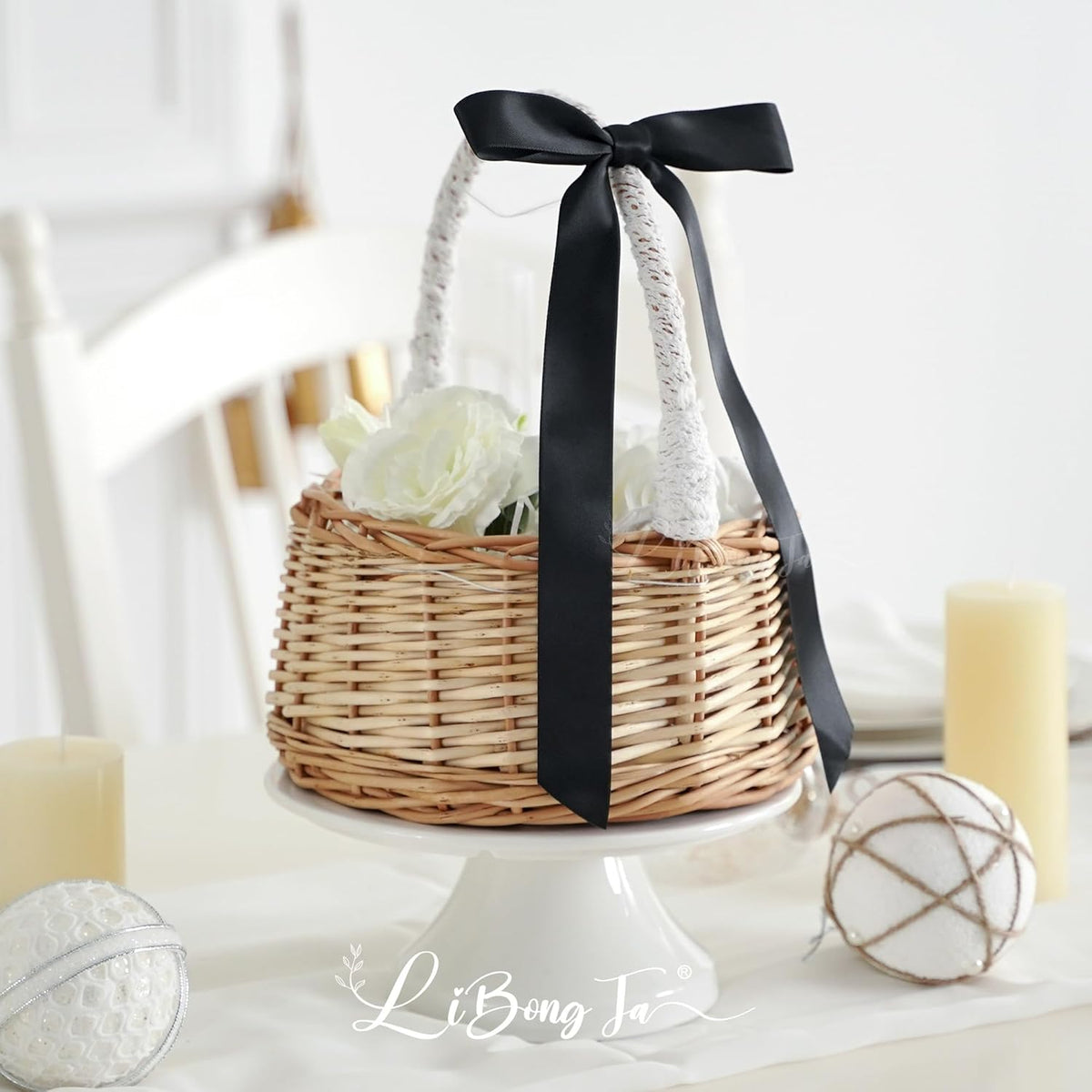 50 PCs Black Bow Decor 5.5'' Satin Bows with Long Tail, Twist Tie Bows for Craft, Packaging Ribbon
